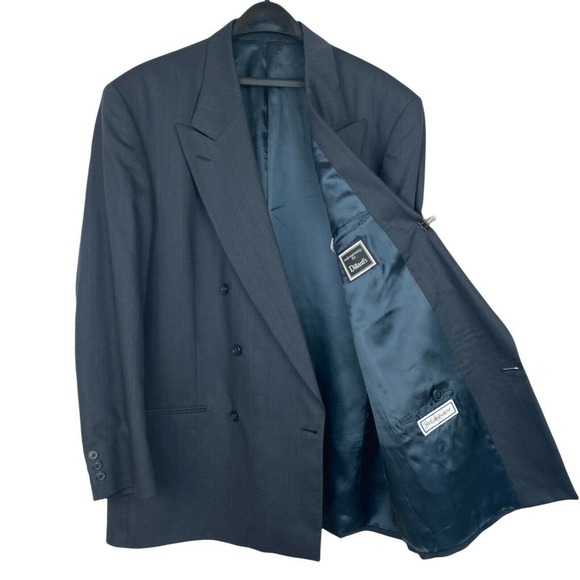 Yves Saint Laurent Other - Yves Saint Laurent 46L Wool Sport Coat Blazer Jacket Striped Double Breasted